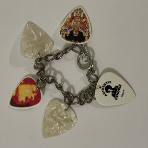Jim Hendrix Fender Guitar Picks Charm Bracelet